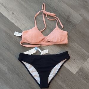 Cupshe Pink and Blue Bikini Set